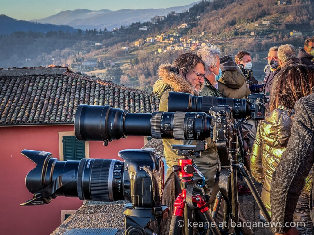 Once again clouds hide the double sunset