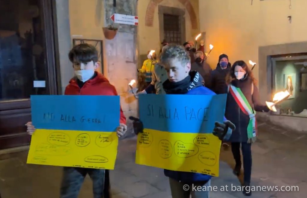 The war in Ukraine – a silent walk through Barga