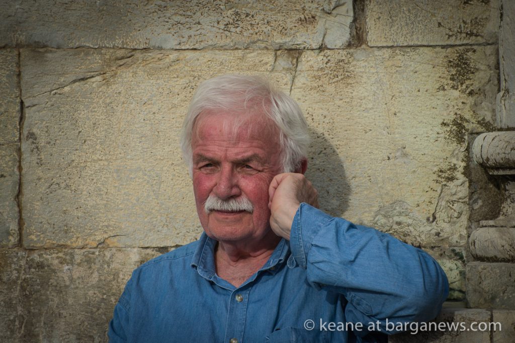 Scottish musicians outside the Duomo in Barga
