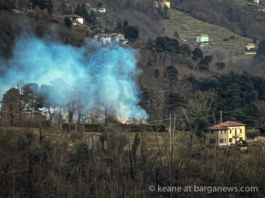 February afternoon – smoke and some fire