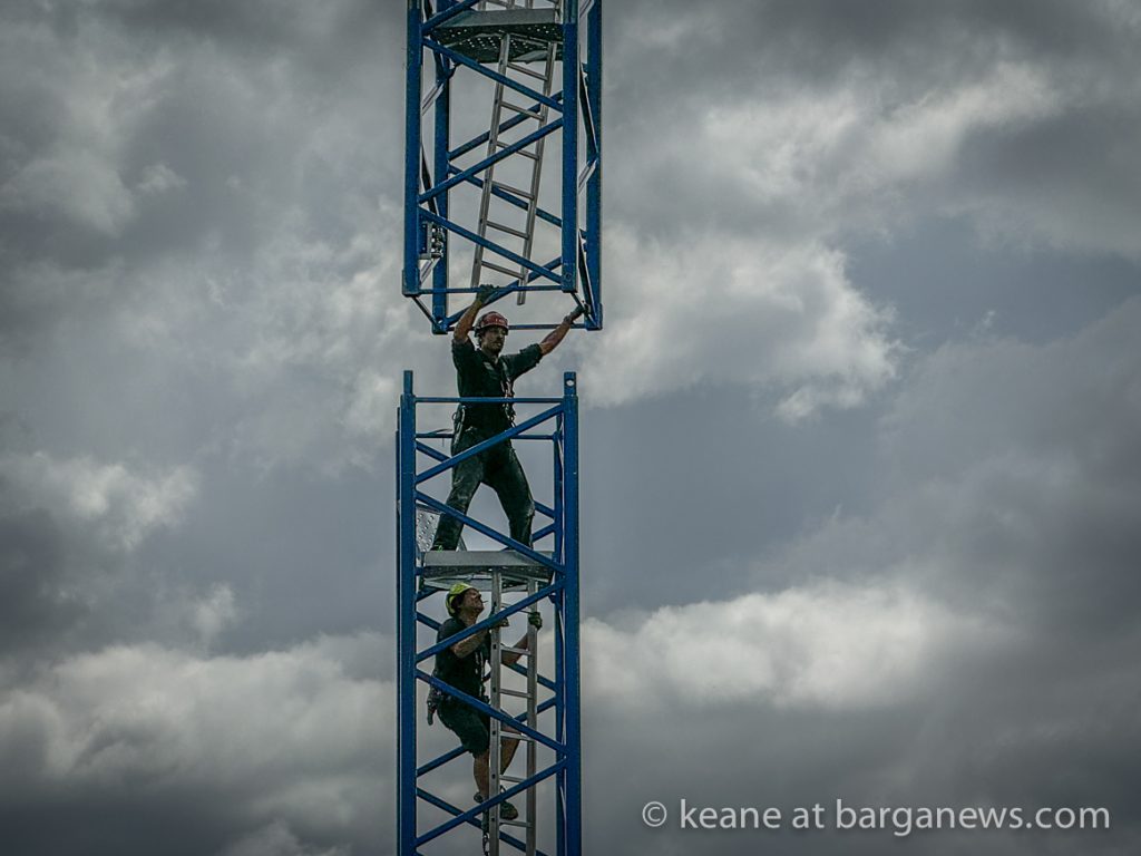 Crane erection –  Palazzo Giannetti