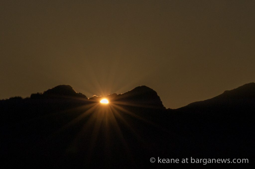 A perfect double sunset