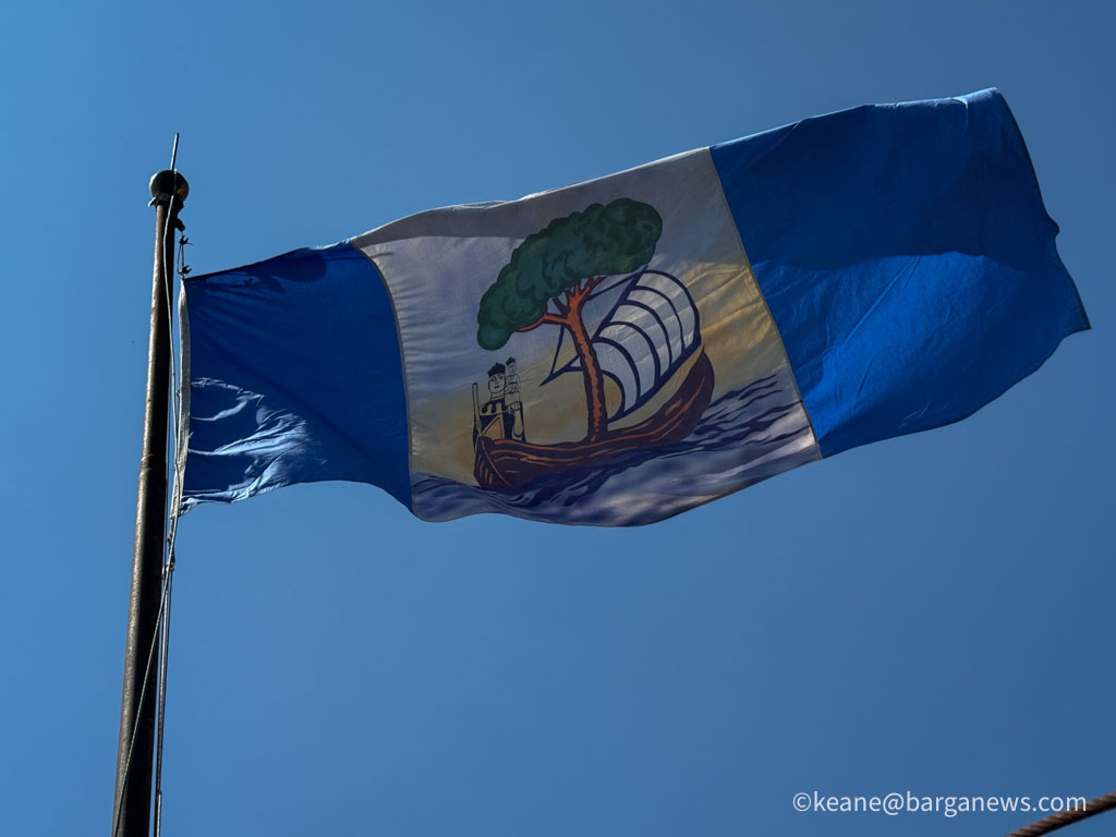 The flag is raised over Barga