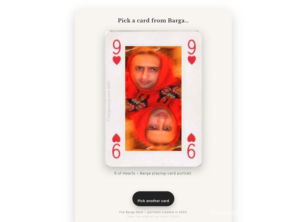 The Barga Playing-Card Portraits – 2003