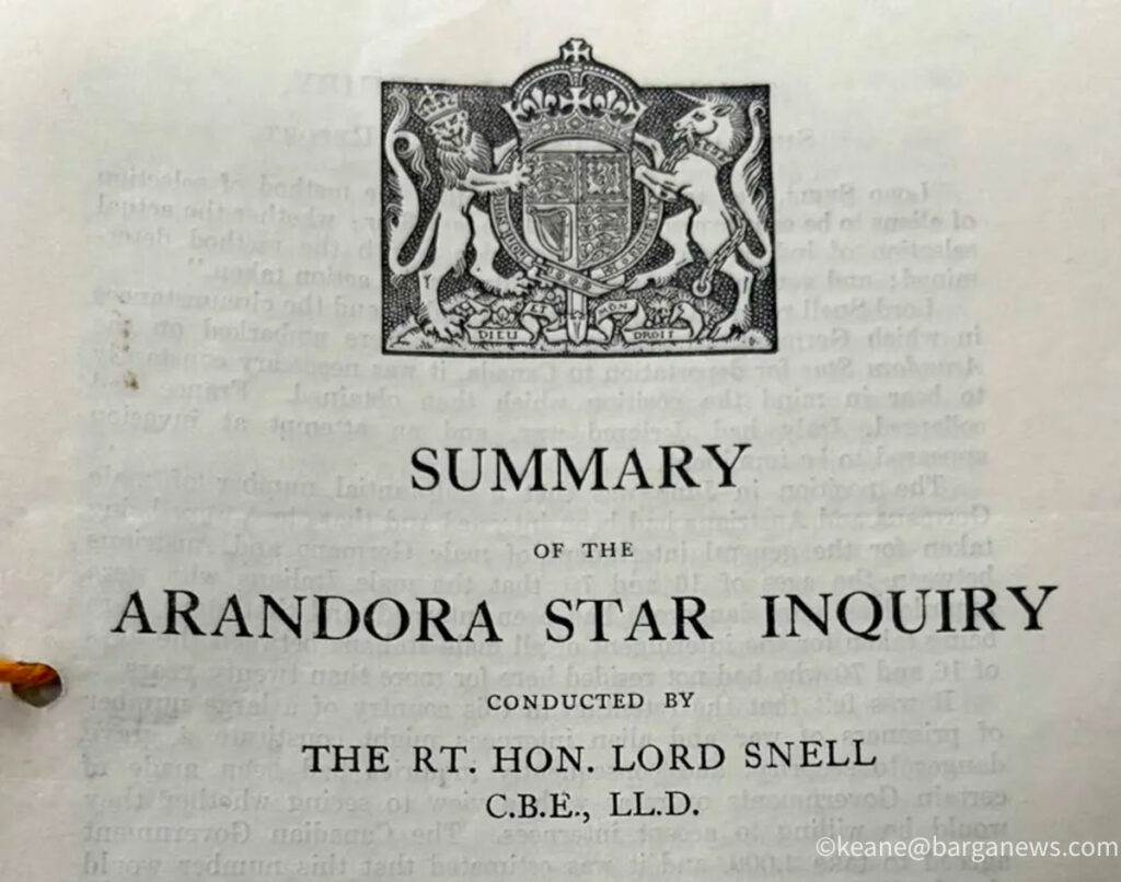 The Arandora Star:  The Official Lord Snell Inquiry